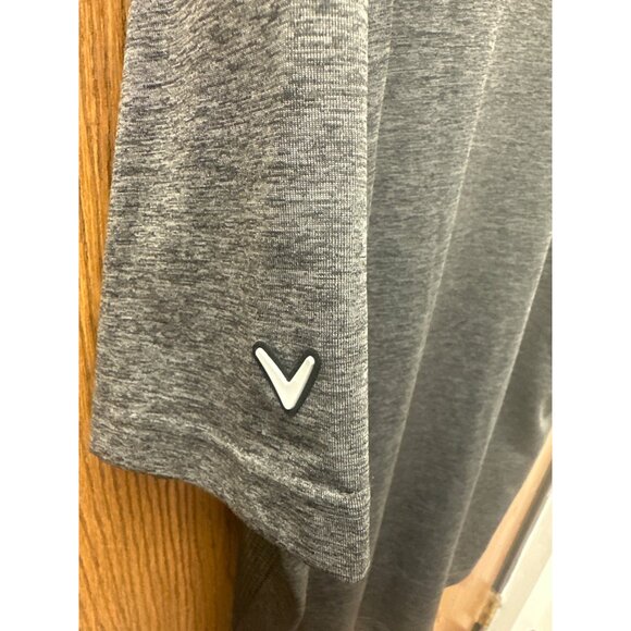 Callaway Mens Opti-Dri Polo Shirt M Gray Short Sleeve Golf Performance Top - Picture 7 of 7